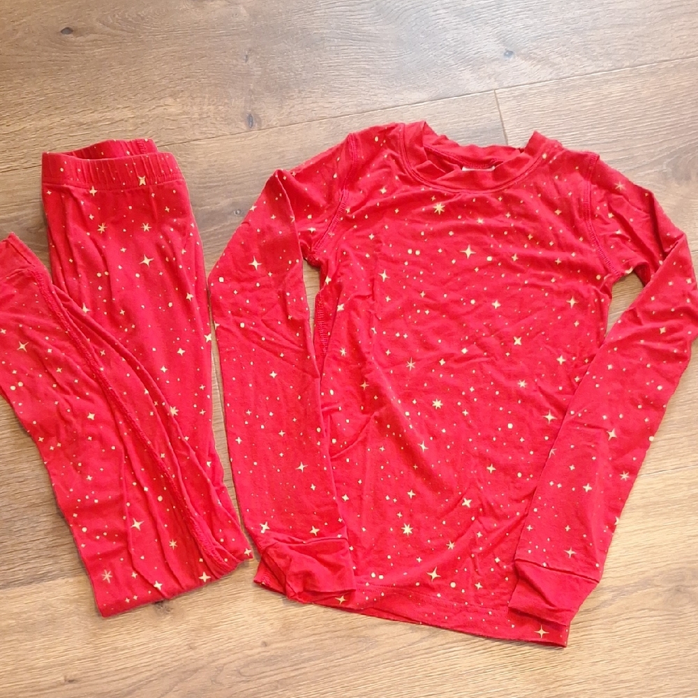Hanna Andersson Red Star Print Kids Pajamas